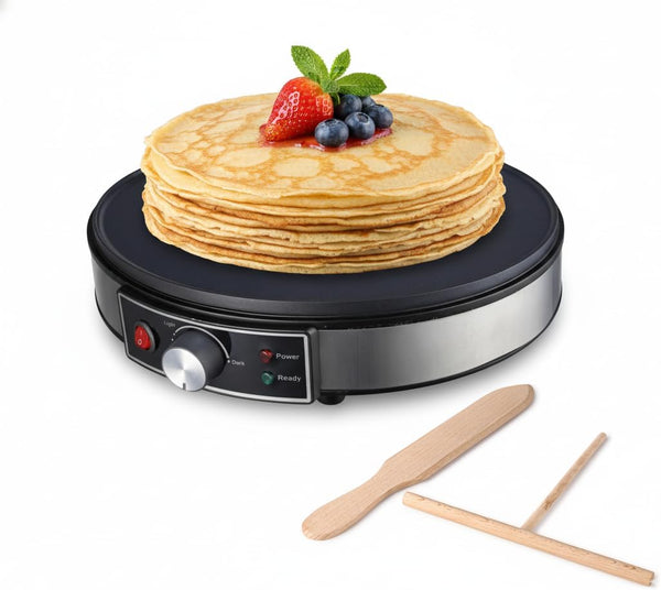 Morning Star 12" Electric Crepe Maker, Nonstick Pancake Griddle